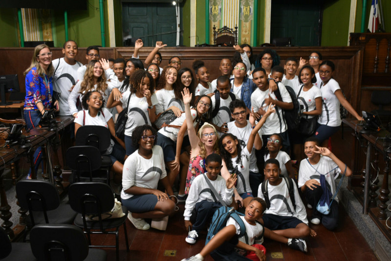 Câmara recebe alunos da Fundação Bradesco de Cajazeiras